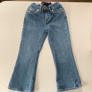 Levi’s flare jeans with glitter/sequin buttons